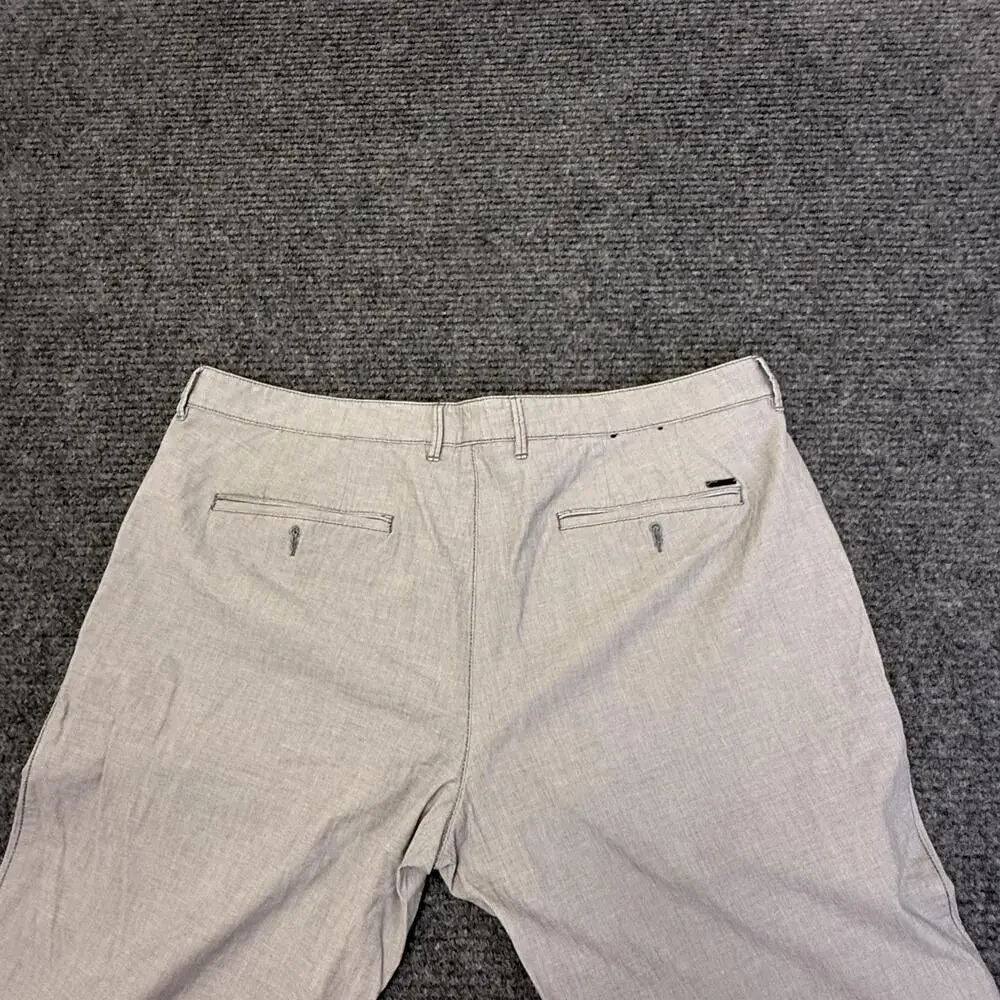 Hugo Boss Pants Mens 38x32 Gray Chambray Stretch Chino Casual Italian Crigan3-W